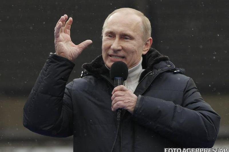 Vladimir Putin, in campania electorala, Foto: Agerpres