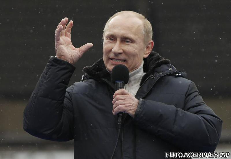 Vladimir Putin, in campania electorala, Foto: Agerpres