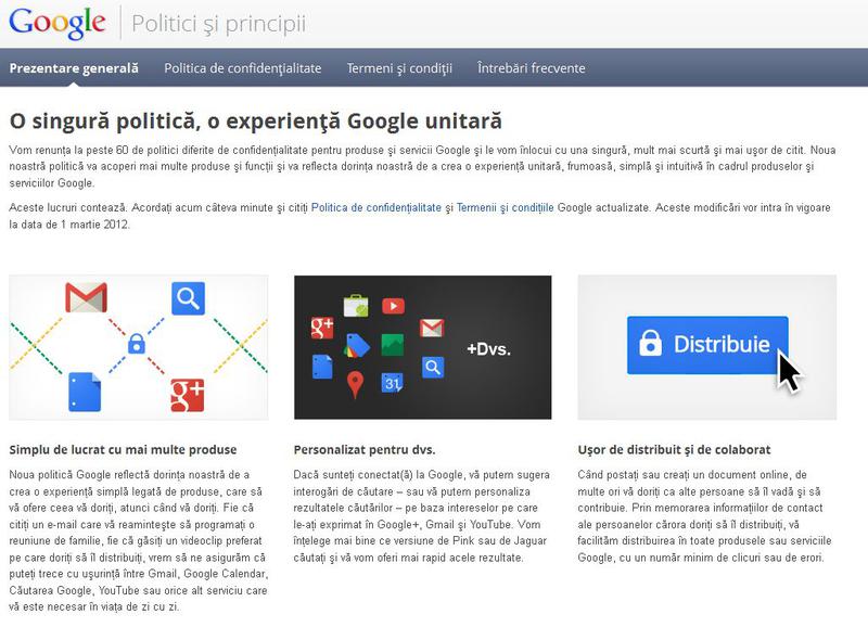 O noua politica de confidentialitate Google, Foto: Hotnews