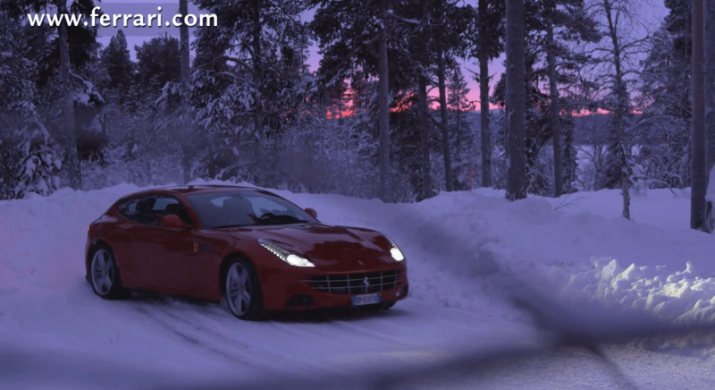 Ferrari FF alunecand in nordul Suediei, la 100km de Cercul Polar, Foto: Captura ecran YouTube