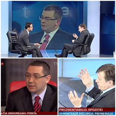 Ponta si Antonescu la tv, Foto: captura tv