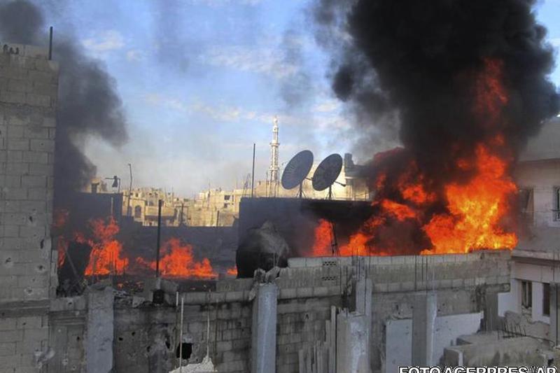 Lupte violente in Homs (februarie 2012), Foto: Agerpres