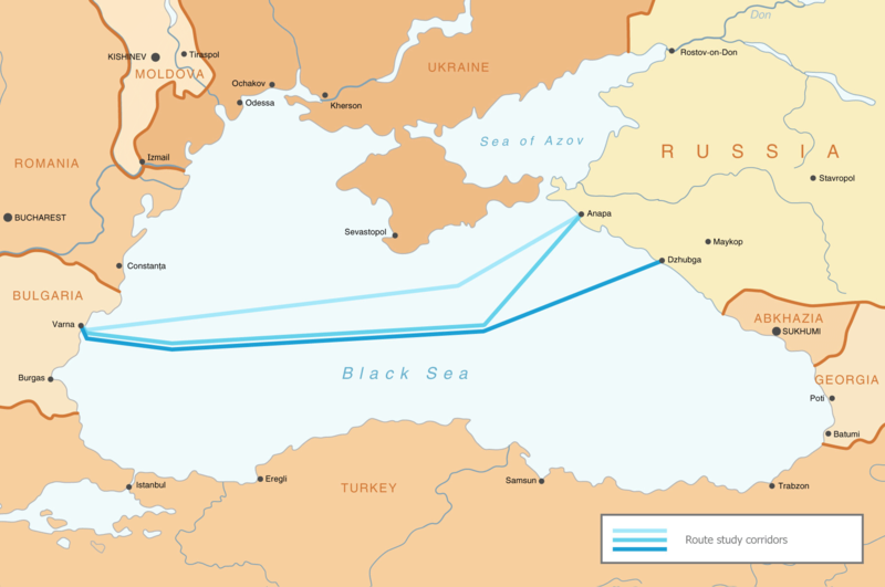 Traseele posibile ale gazoductului South Stream, Foto: Gazprom