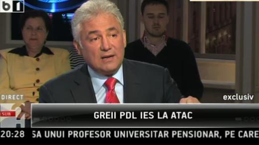 Adriean Videanu la B1 TV, Foto: captura B1 TV