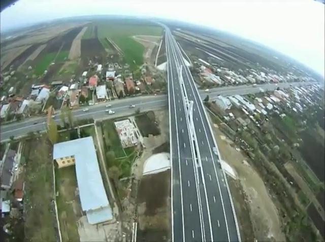 Autostrada Bucuresti - Ploiesti din avion, Foto: YouTube