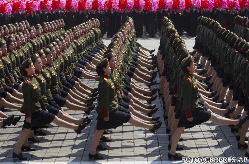 Parada militara in Phenian, Foto: Agerpres/AP