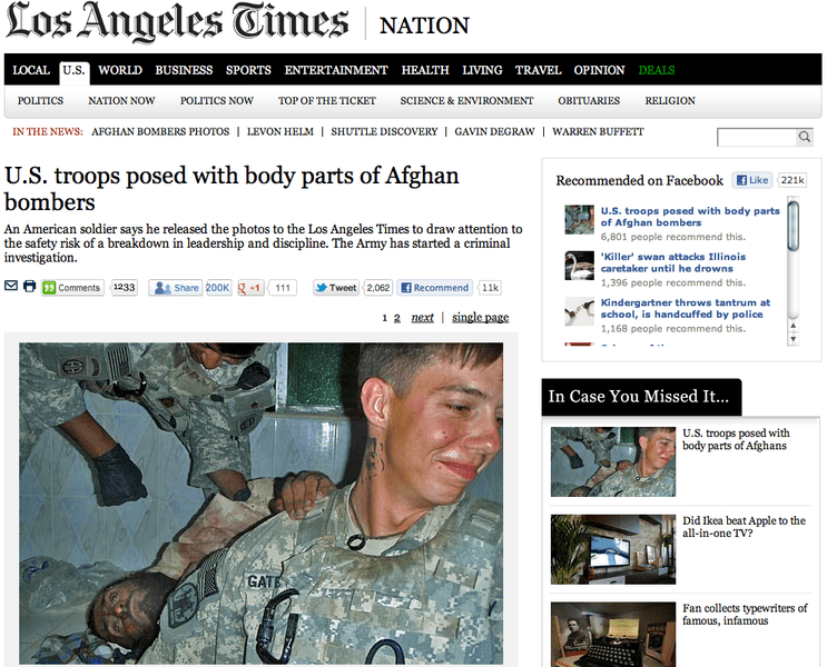 Noi fotografii compromitatoare pentru armata americana, Foto: captura ecran