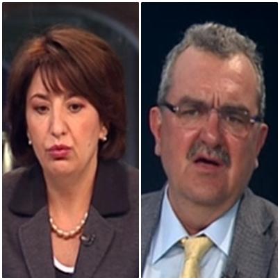 Sulfina Barbu/ Miron Mitrea, Foto: captura B1 TV