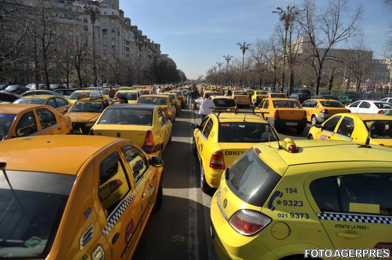 Protestul taximetristilor, Foto: Agerpres