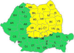 Atentionare Cod Galben, Foto: ANM