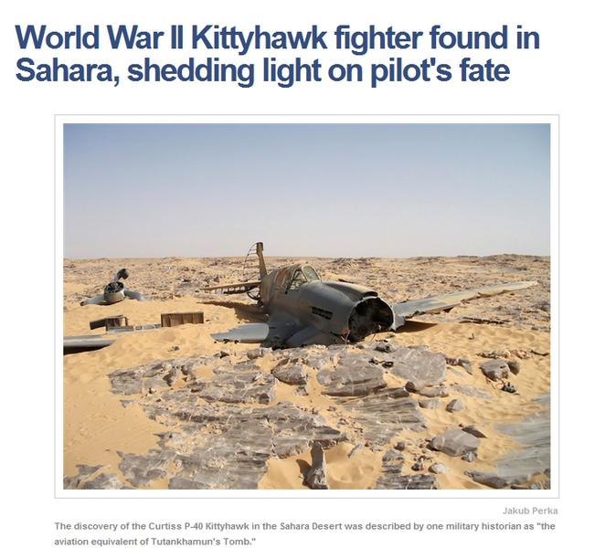 P-40 Kittyhawk, Foto: Captura Msnbc.com