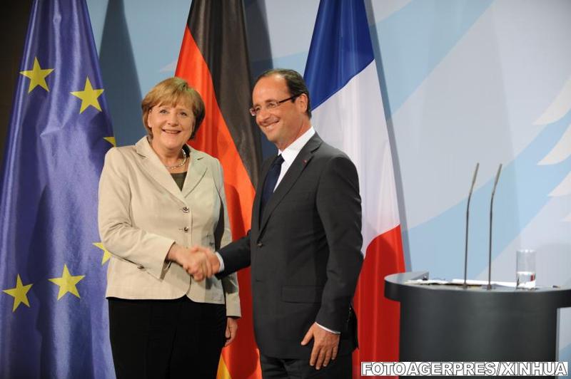 Angel Merkel si Francois Hollande, Foto: Agerpres