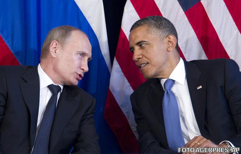 Barack Obama alaturi de Vladimir Putin, Foto: Agerpres/AP