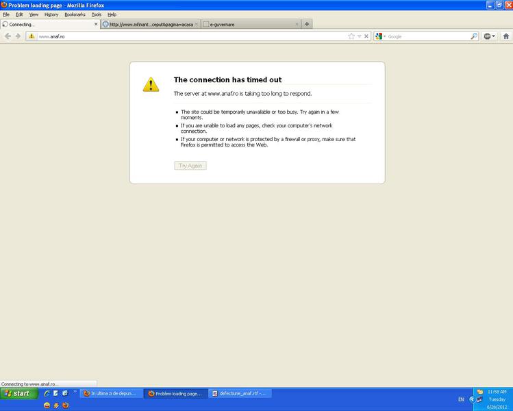 Portalul ANAF, inaccesibil, Foto: Hotnews