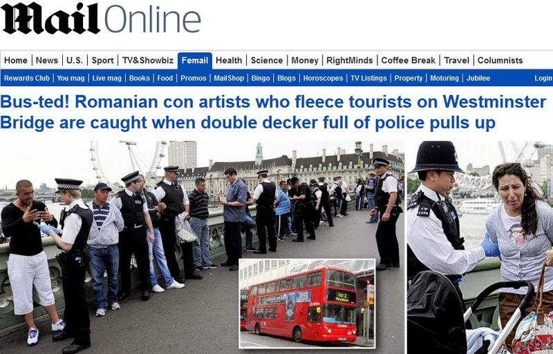 Infractori romani in Daily Mail, Foto: captura ecran