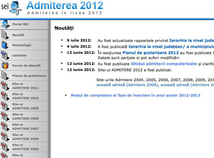 Admiterea in licee 2012, Foto: Admitere.edu.ro