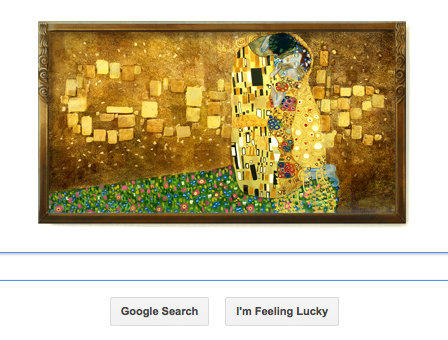 Logo Google, omagiu Gustav Klimt, Foto: Captura Google