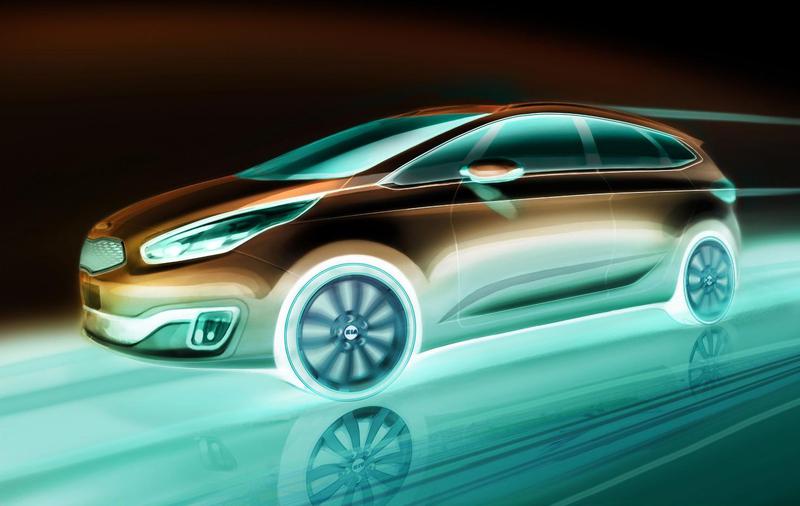 Noua Kia Carens, reprezentare grafica, Foto: Kia