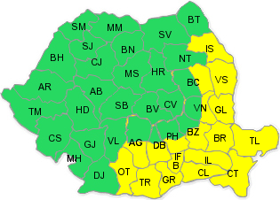 Avertizare Cod Galben, Foto: ANM