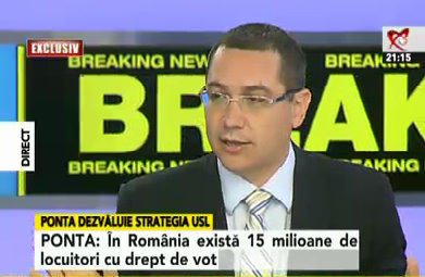 Victor Ponta la Realitatea Tv, Foto: Captura Realitatea TV