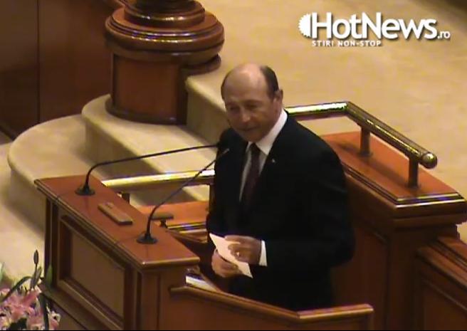 Traian Basescu in Parlament, Foto: Hotnews