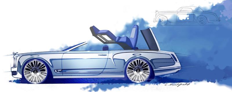 Schita Bentley Mulsanne Convertible Concept, Foto: Bentley Motors