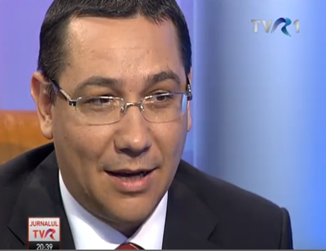 Victor Ponta la TVR, Foto: Captura TVR1