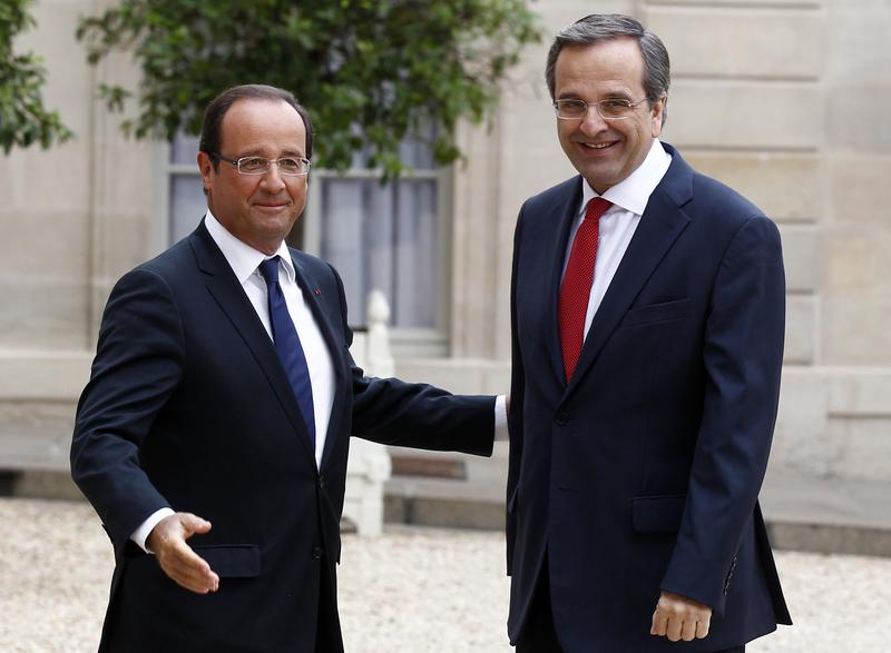 Francois Hollande si Antonis Samaras, Foto: Reuters