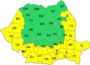 Cod Galben de canicula, Foto: ANM