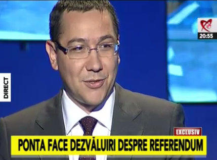 Victor Ponta la Realitatea TV, Foto: Captura Realitatea TV