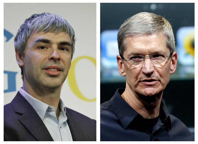 Larry Page si Tim Cook, Foto: Reuters