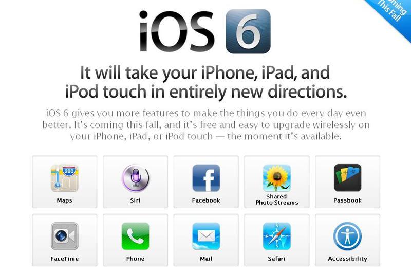 iOS 6, Foto: Captura Apple.com