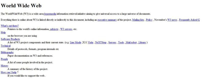 Primul site web, Foto: w3.org