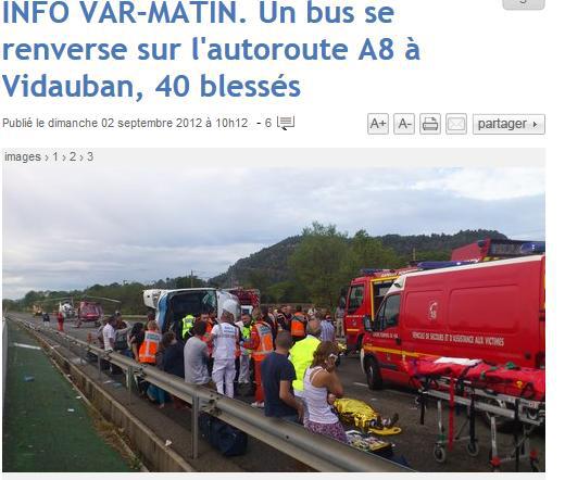 Accident cu romani in Franta, Foto: captura ecran