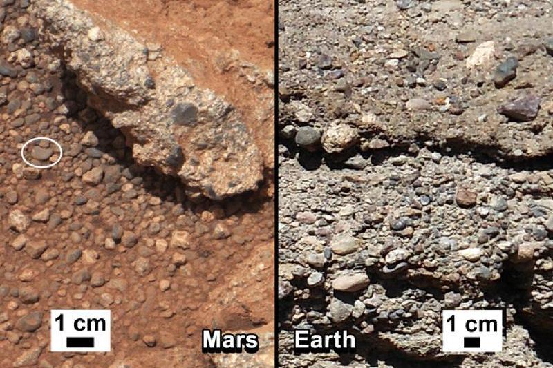Roci sedimentare Marte / Pamant, Foto: NASA/JPL-Caltech/MSSS and PSI