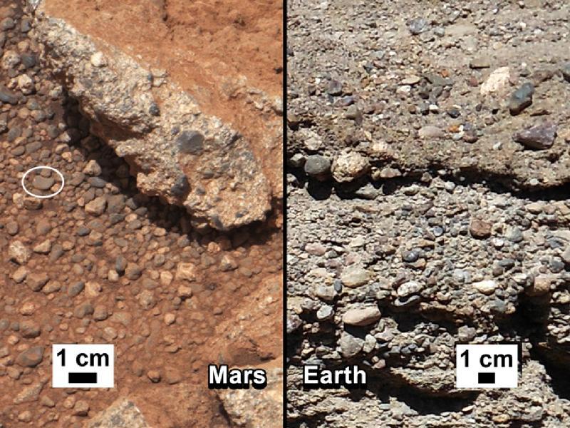 Roci sedimentare Marte / Pamant, Foto: NASA/JPL-Caltech/MSSS and PSI