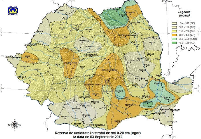 Rezerva de umiditate din sol, Foto: ANM