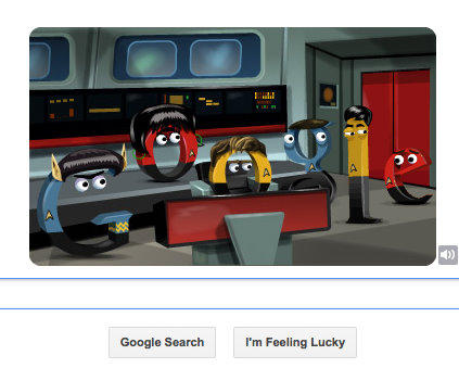 Logo Google cu ocazia aniversarii "Star Trek", Foto: Captura Google