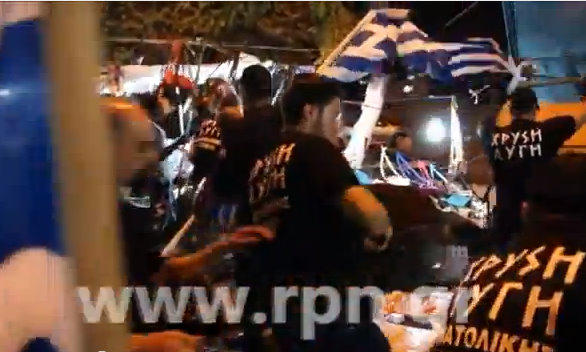 Actiunea militantilor neonazisti, Foto: Captura Youtube.com