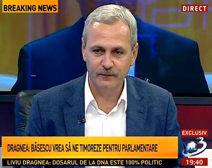 Liviu Dragnea la Antena 3, Foto: Captura Antena 3