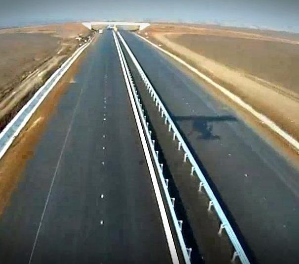 Autostrada in constructie - din avion, Foto: captura foto