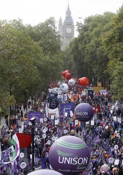Proteste anti-austeritate in Londra, Foto: Agerpres/AP