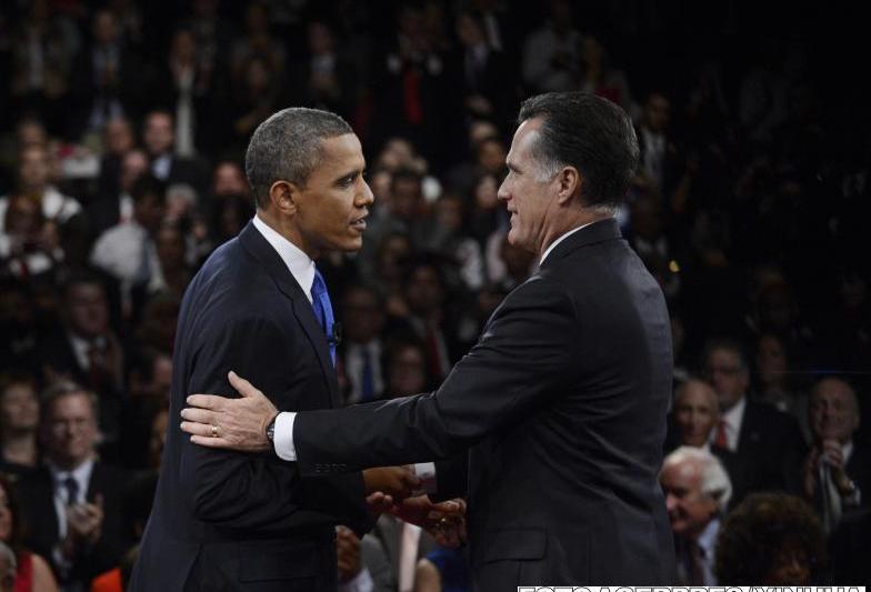 Barack Obama si Mitt Romney, a treia dezbatere, Foto: Agerpres/Xinhua