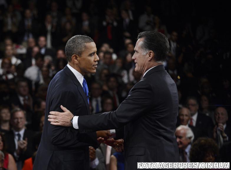Barack Obama si Mitt Romney, a treia dezbatere, Foto: Agerpres/Xinhua