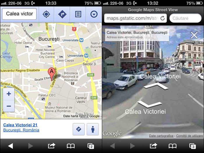 Google Street View pe iOS 6, Foto: Hotnews