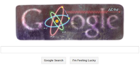 Logo Google, omagiu Niels Bohr, Foto: Captura Google