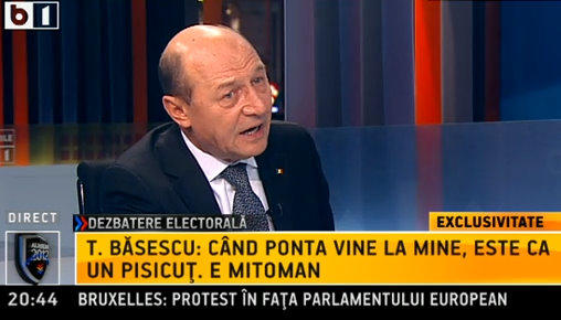 Traian Basescu la "Sub semnul intrebarii", Foto: Captura B1TV