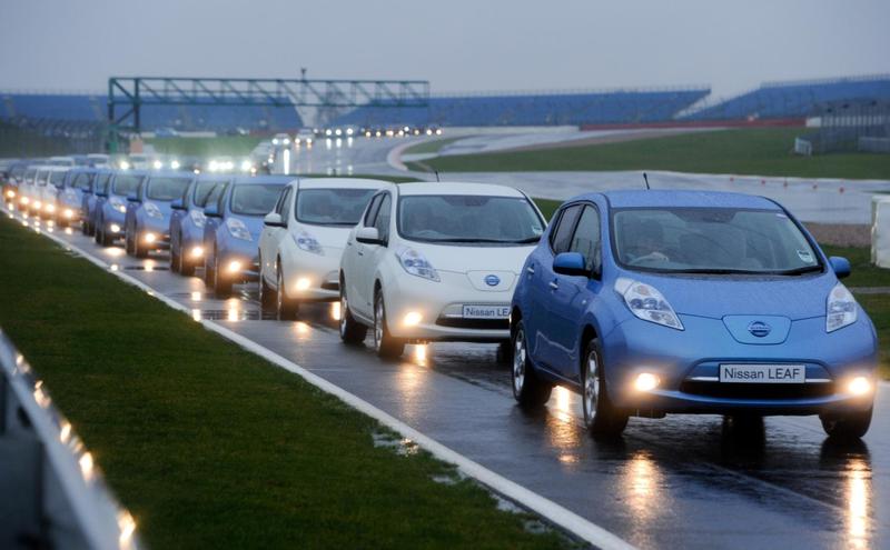 Parada Nissan Leaf la Silverstone, Foto: Nissan