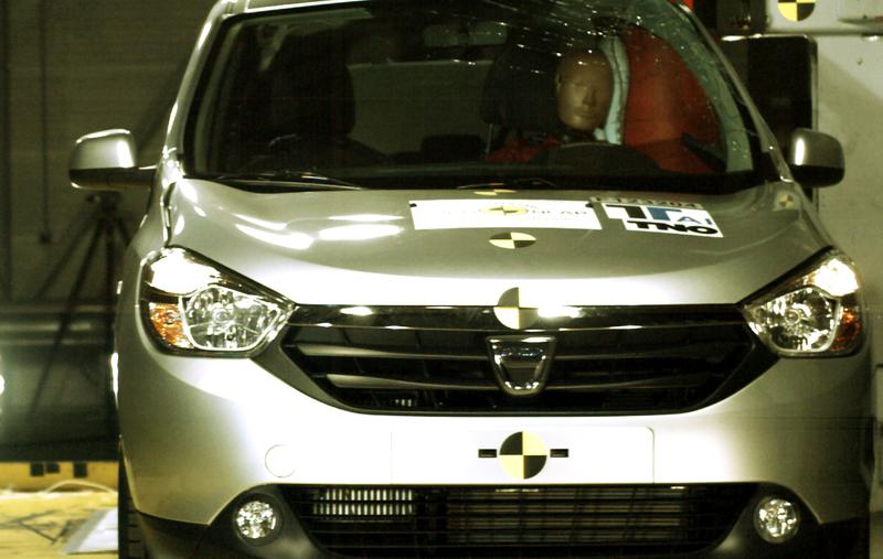 Dacia Lodgy la Euro NCAP, Foto: Euro NCAP