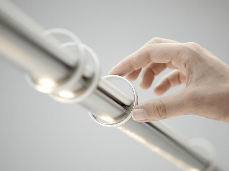 Lampa RIMA controleaza lumina prin miscarea unor inele, Foto: RIMA